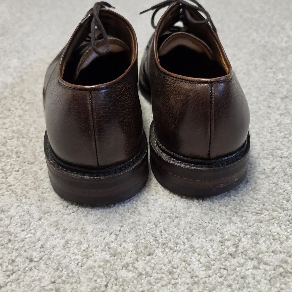 Crockett & Jones Ashdown Dark Brown Country Calf Grain Leather Derby Shoes 10D